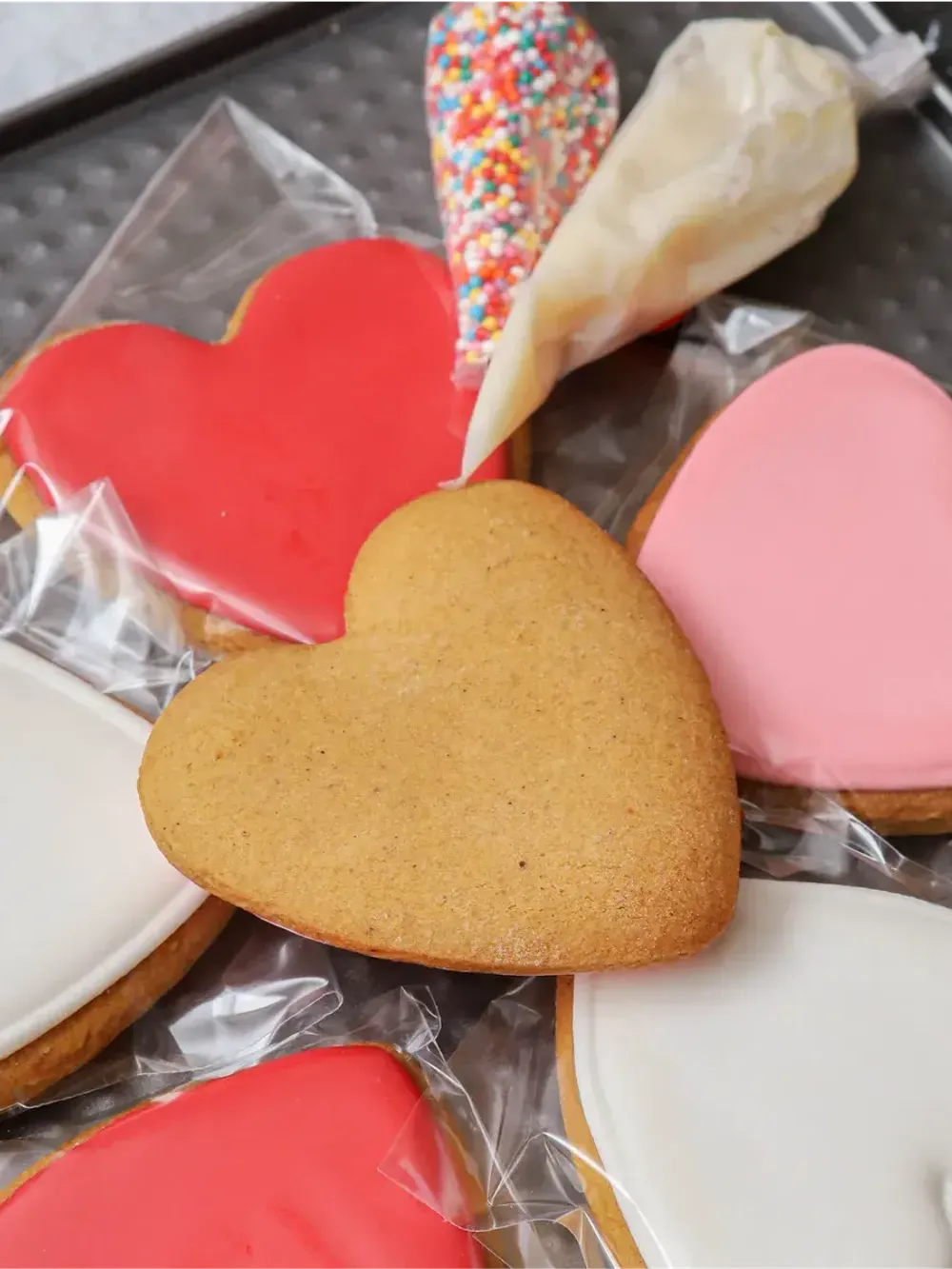 Имбирные пряники для росписи "Сердца"