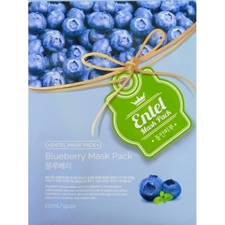 Тканевая маска с экстрактом голубики ENTEL Blueberry Mask Pack