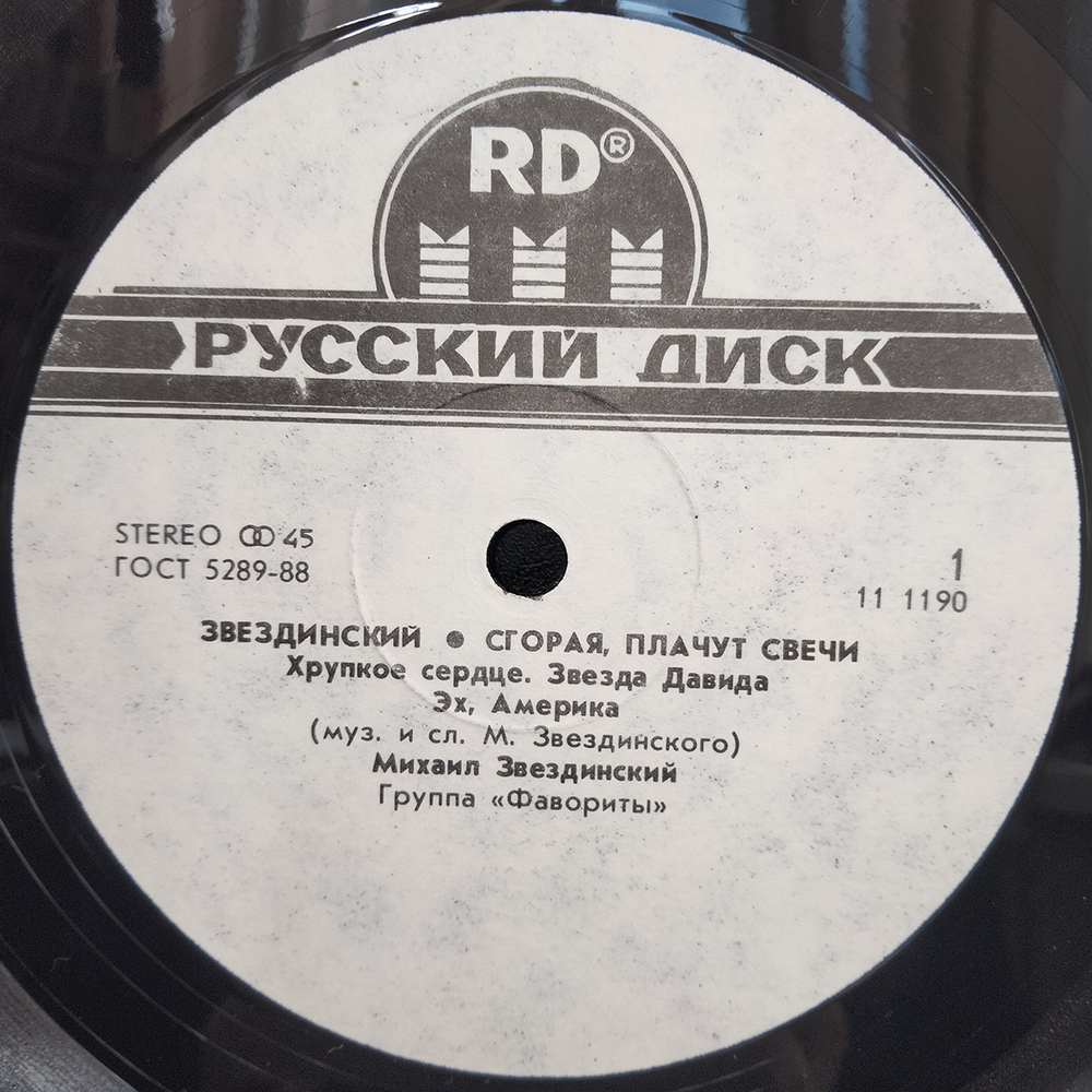 Михаил Звездинский / Сгорая Плачут Свечи (12" Vinyl Single)