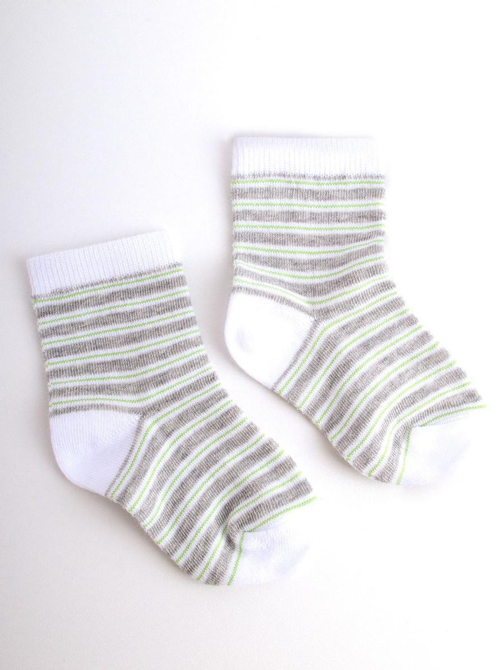 Носки д/мальчика D132 бело-серый р.12 (Батик), 1 шт.