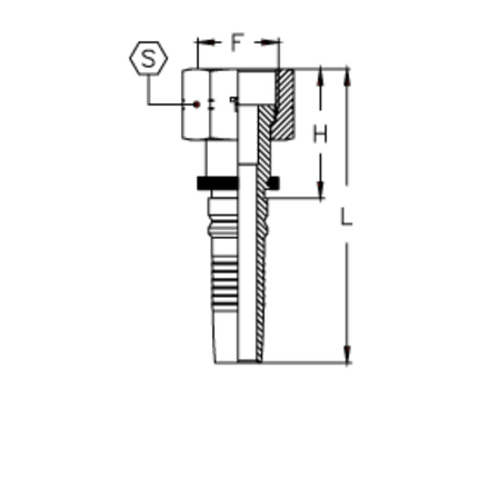Фитинг DN 32 ORFS (Г) 1.11/16 Interlock TIEFFE