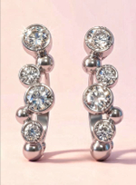 Ювелирные серьги из серебра 925 пробы