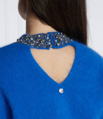 Хлопковый свитер Liu Jo - голубой(CF3071 MA97L)