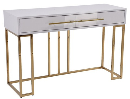 Стол-консоль Ist Casa Альма, 120х40х78 см, белый глянцевый