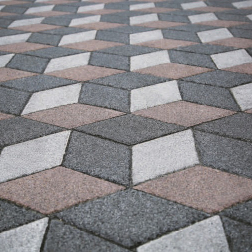 Тротуарная плитка РОМБ - Гранит Черный