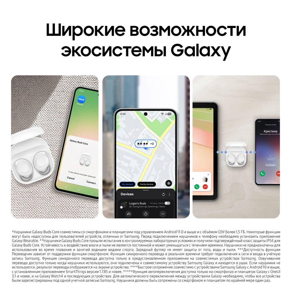 Наушники Samsung Galaxy Buds Core SM-R410NZWACIS