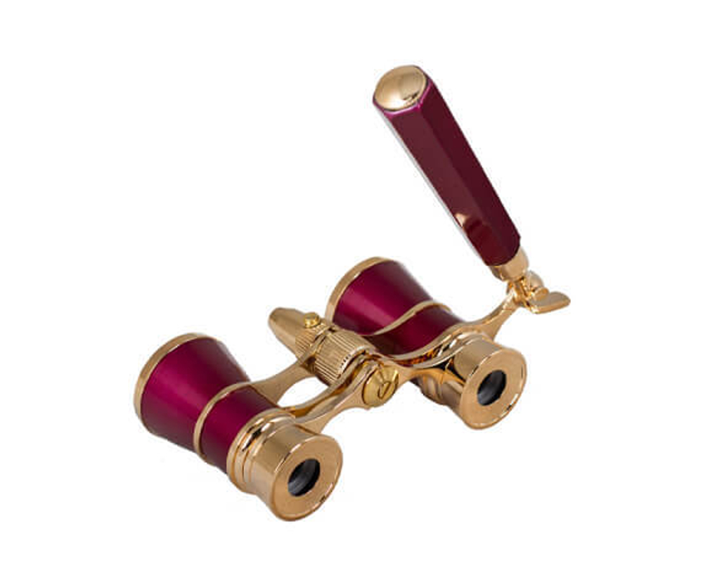 Бинокль театральный La Geer 3x25 (098704), красный с черными вкраплениями - фото 2