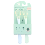 Green Sprouts, Silicone & Sprout Ware®, First Food Spoons, от 6 месяцев, Light Ealight, 2 упаковки