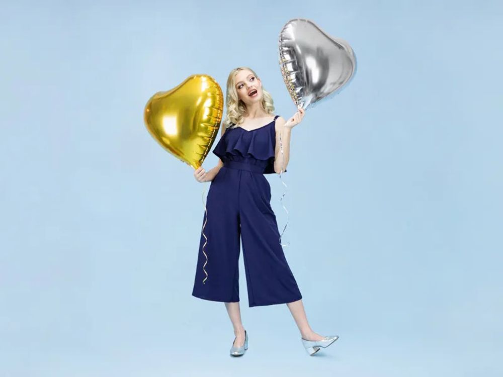 Шар (18"/46 см) Сердце, Золото