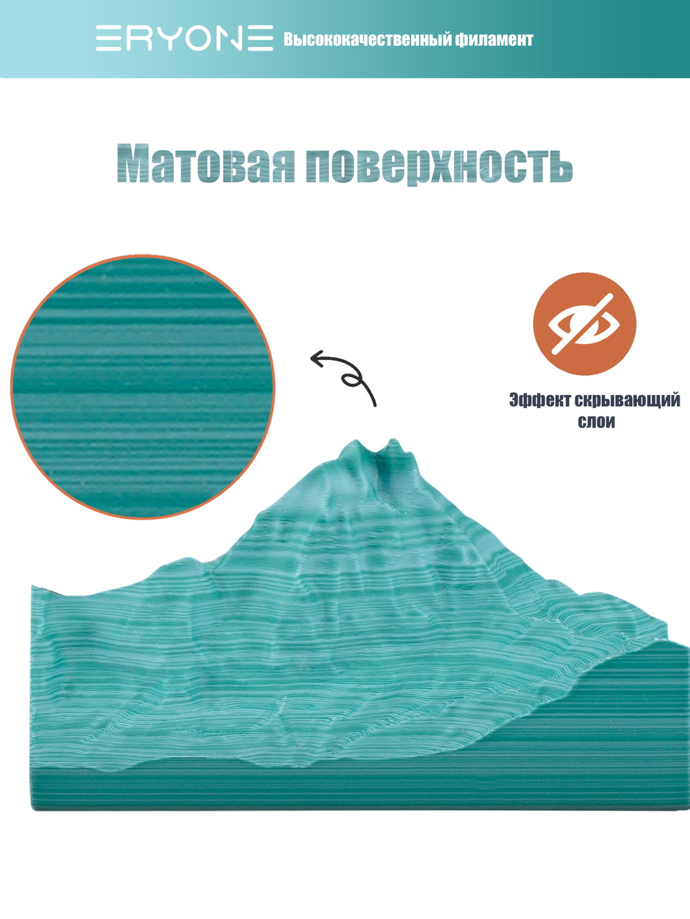 Пластик Eryone High Speed Matte Rock PLA Frosted Mint