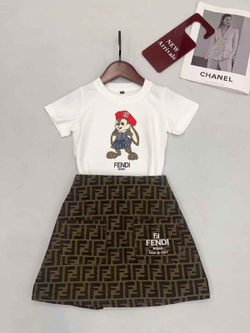 Детская юбка и футболка Fendi Roma