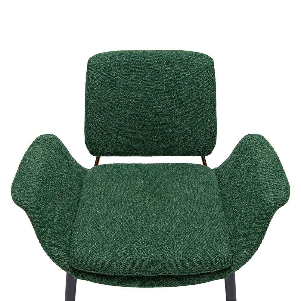 Лаунж-кресло Hilde, букле, темно-зеленое