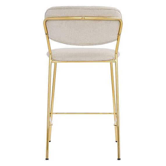 Полубарный стул Eirill, серый шенилл с золотыми ножками