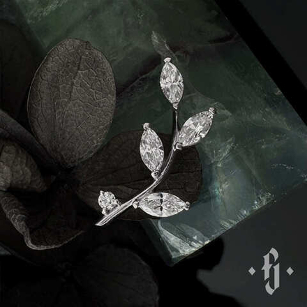 Накрутка "Limb" - Белое золото - White CZ