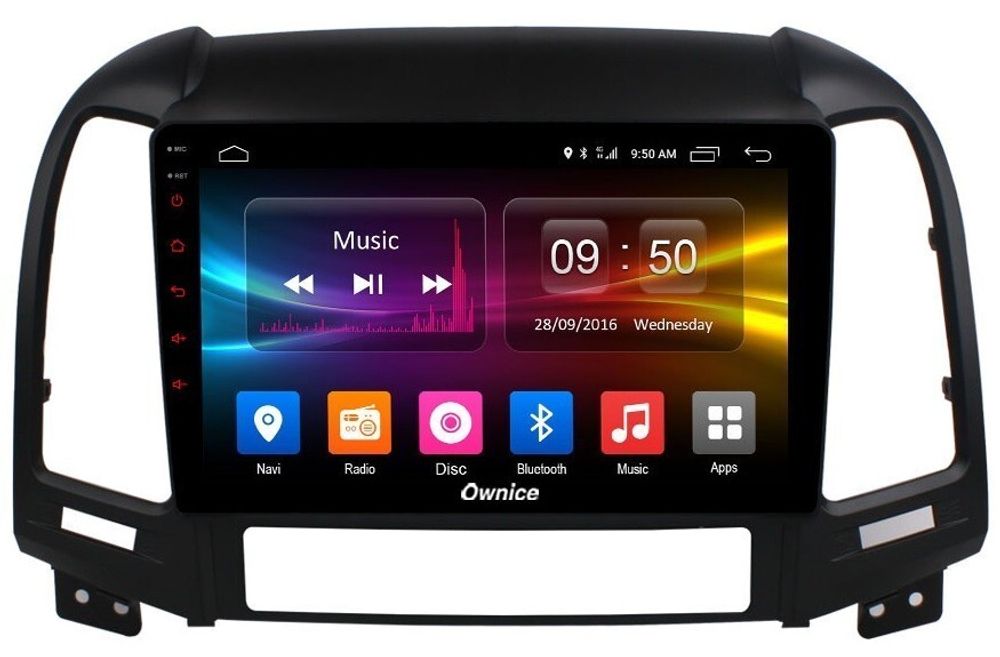 Магнитола для Hyundai Santa Fe 2006-2012 - Carmedia OL-9717 IPS, Android 10, 8 ядер (TS18), 4G SIM-слот
