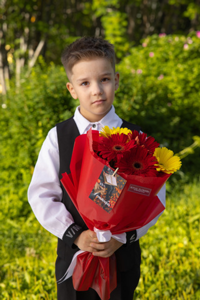 Монобукет 5 гербер