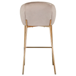 Стул барный Bergenson Bjorn Coral, велюр, серо-бежевый