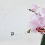 Подвеска на шею на леске «Emerald - Сердечко», цвет серебро, d-0.8мм