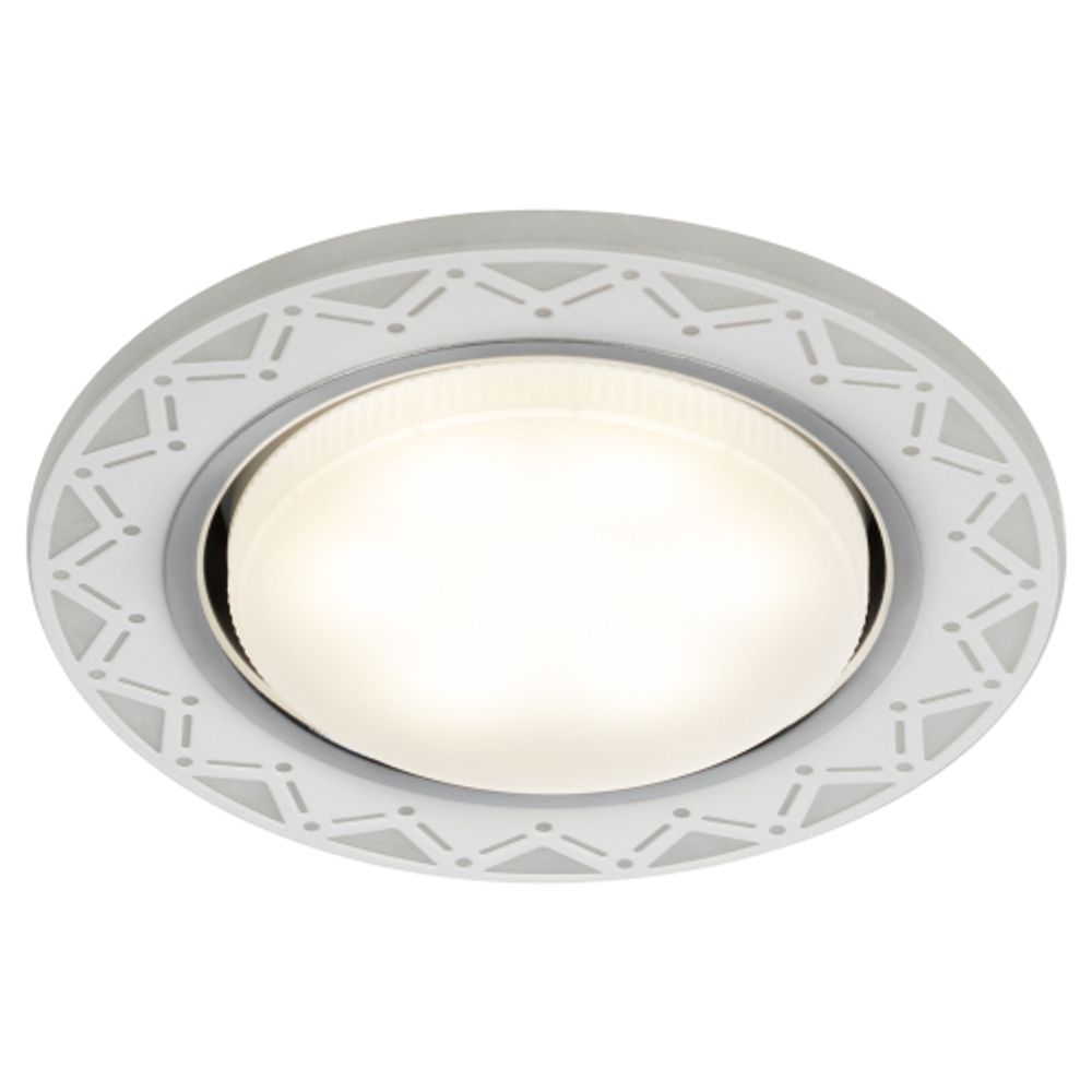 DK LD27 WH/WH Светильник ЭРА декор cо светодиодной подсветкой GX53, белый/белый