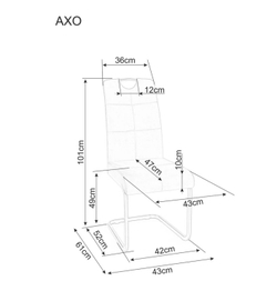 Стул SIGNAL AXO Velvet Bluvel 19 черный/черный