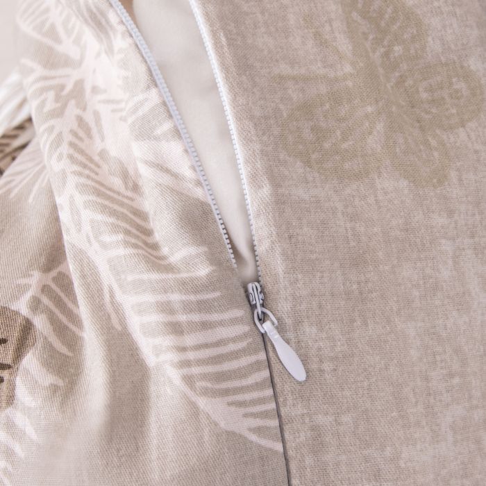 Комплект постельного белья на резинке Делюкс Сатин 100% хлопок «Пальмовый берег»