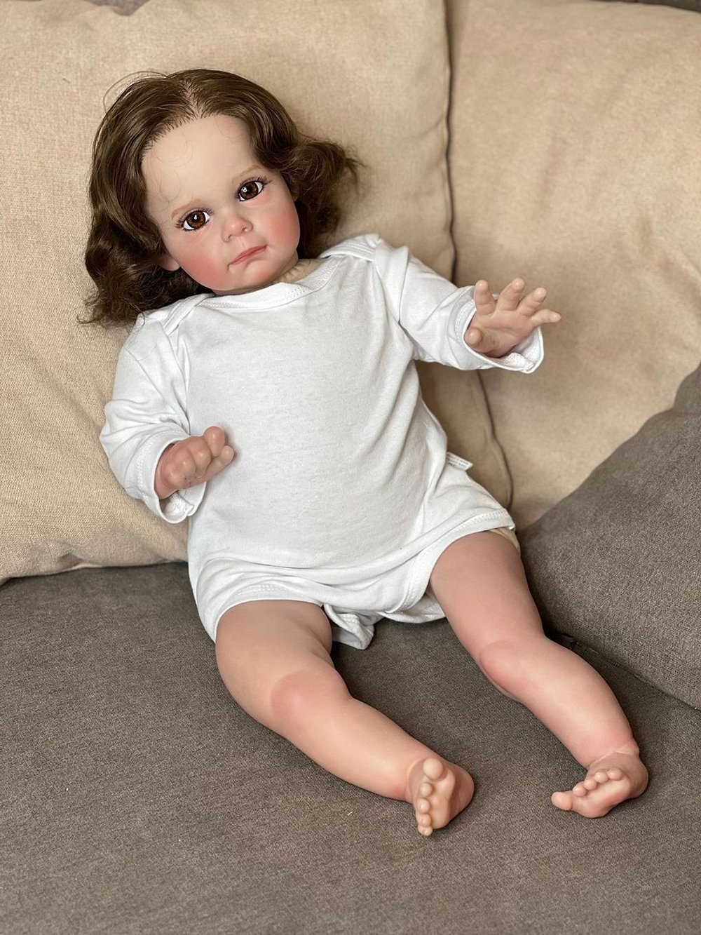 Кукла Реборн мягконабивная 55см в пакете (FA-163)