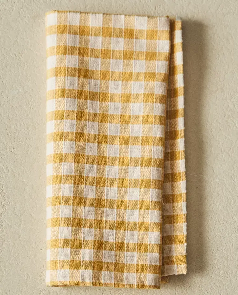 ZARA HOME САЛФЕТКИ ИЗ ХЛОПКА В КЛЕТКУ (НАБОР ИЗ 2 ШТ.), ЖЕЛТЫЙ