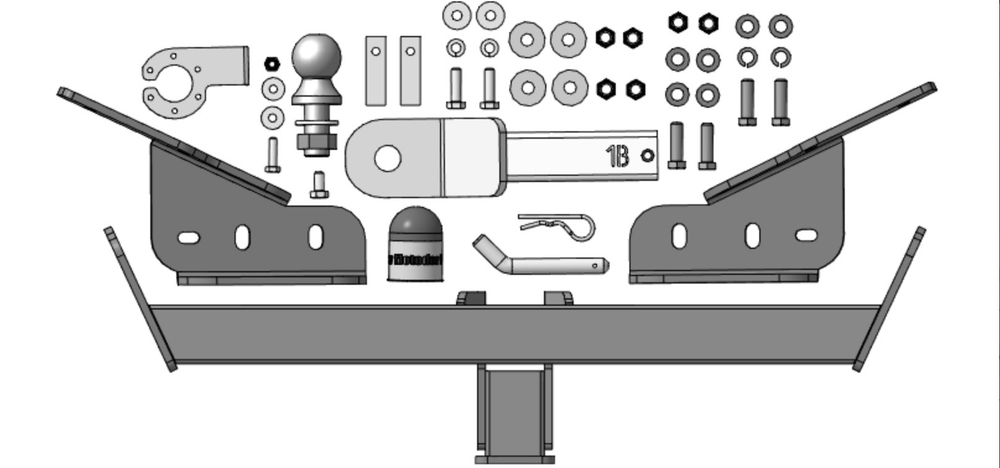 Фаркоп Motodor Haval F7, F7x 2024- (оцинк. Шар) арт.93120-E