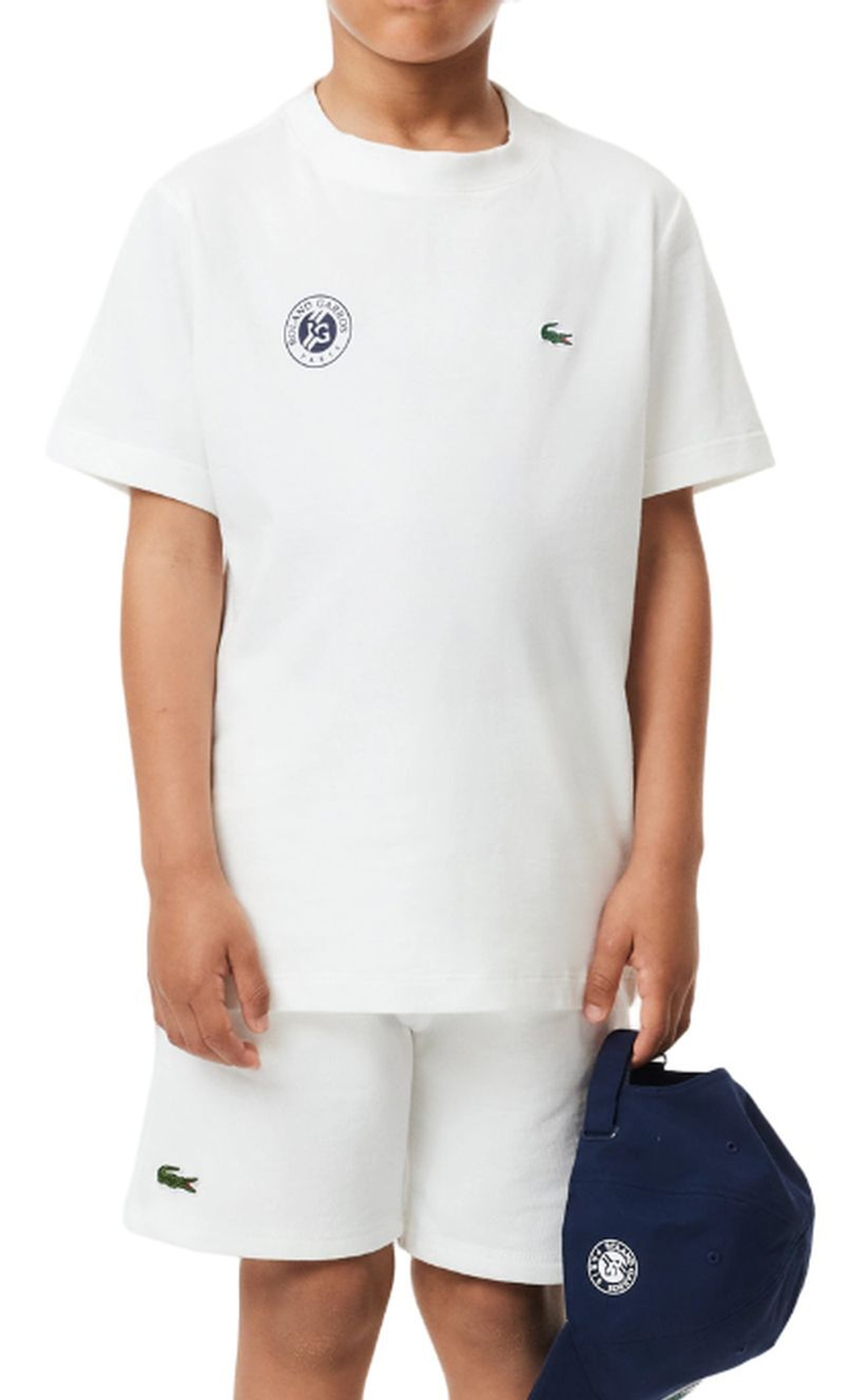 Футболка для мальчика теннисная Lacoste Kids Roland Garros Edition Performance Ultra-Dry Jersey T-Shirt - white