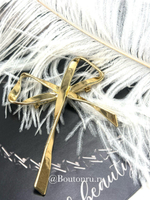 Брошь бантик золото