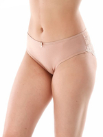 Трусики-слипы из хлопка с кружевной задней частью (Размер: XL) (Цвет: бежевый)