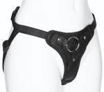 Женские трусики для фиксации насадки кольцом с внутренней насадкой (Цвет: телесный с черным)