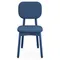 Стул с обивкой Saga, рогожка, синий