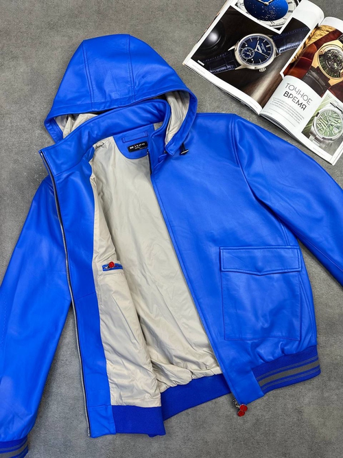 Кожаный бомбер Kiton