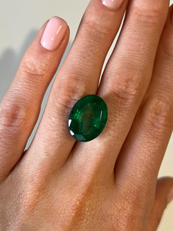 Изумруд, Овал, 1 шт / 11,52 карат, Замбия