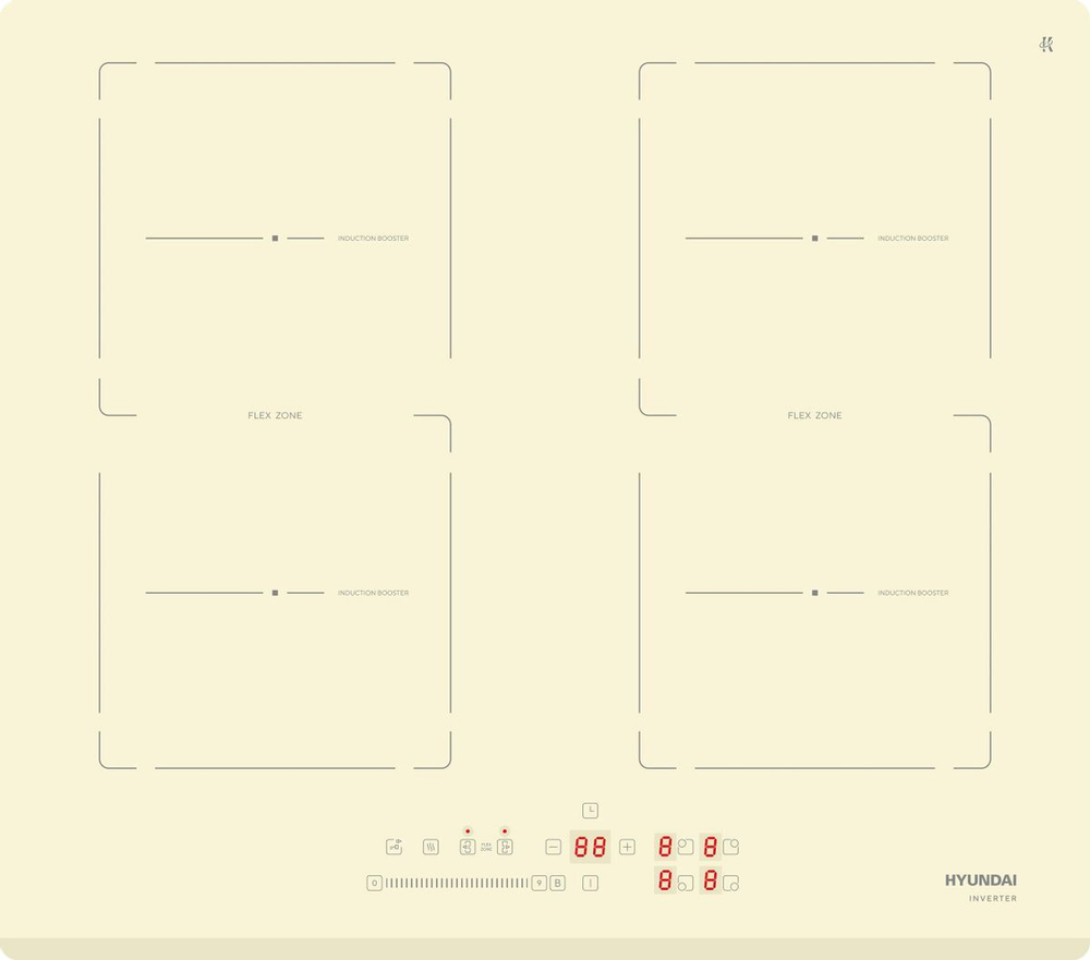 Варочная поверхность Hyundai HHI 6786 BE бежевый