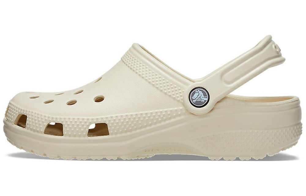 Crocs classic non-slip wear-resistant hole shoes for men and women with the same bone white