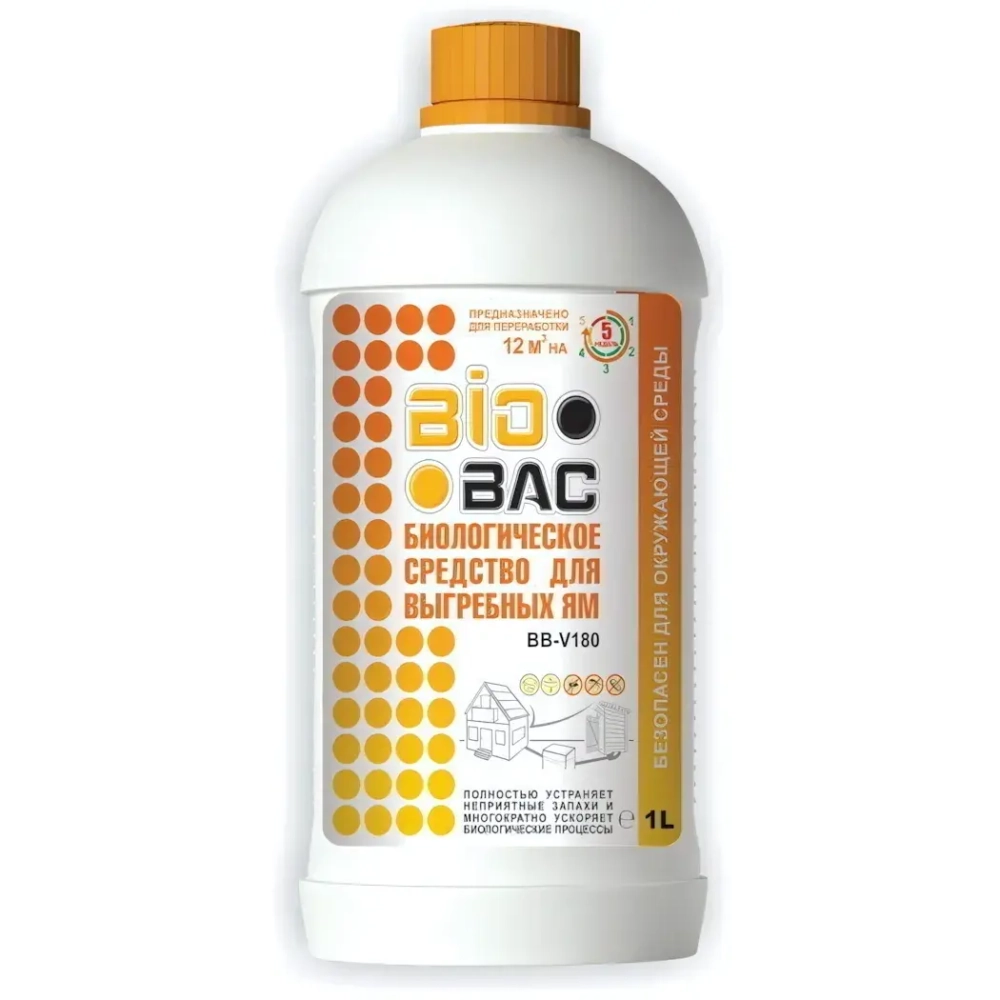 Средство для выгребных ям «BioBac» 1л BB-V180
