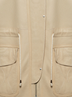 Бежевая дубленка из овчины