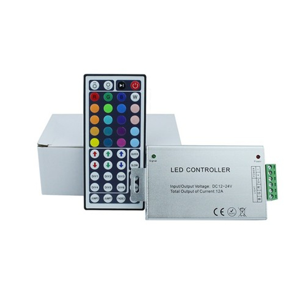 Контроллер для светодиодной ленты GRB 144W 12A пульт упр.цв.24