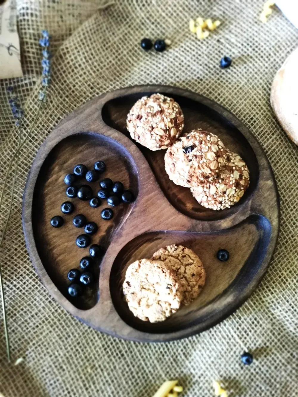 Менажница деревянная сервировочная из кедра для подачи