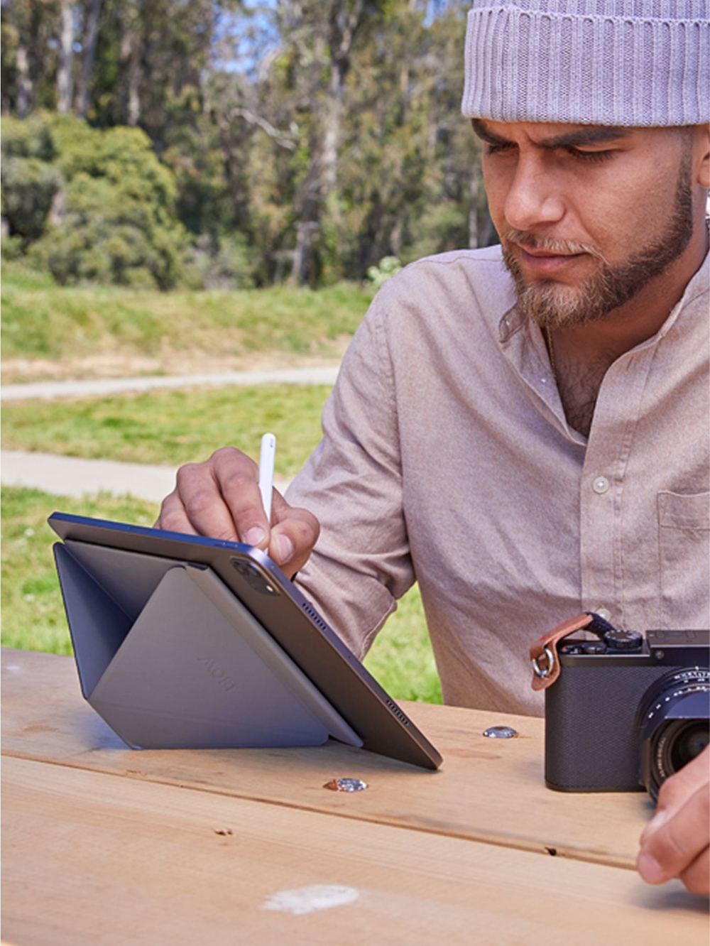 Клейкая подставка для планшета Tablet Stand / Cерая