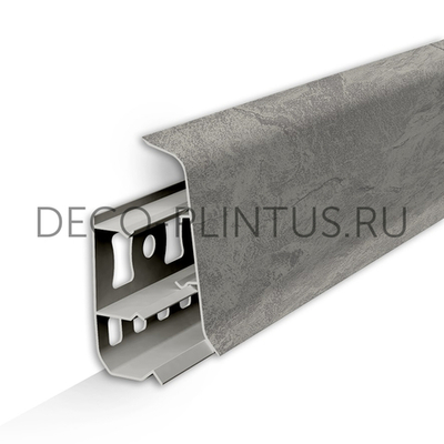 Плинтус Deconika 55 мм 547 Лофт светло-серый (55х21х2200 мм)