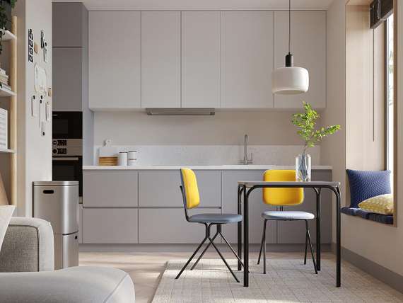 Подушка декоративная из стираного хлопка темно-синего цвета из коллекции essential, 45х45 см