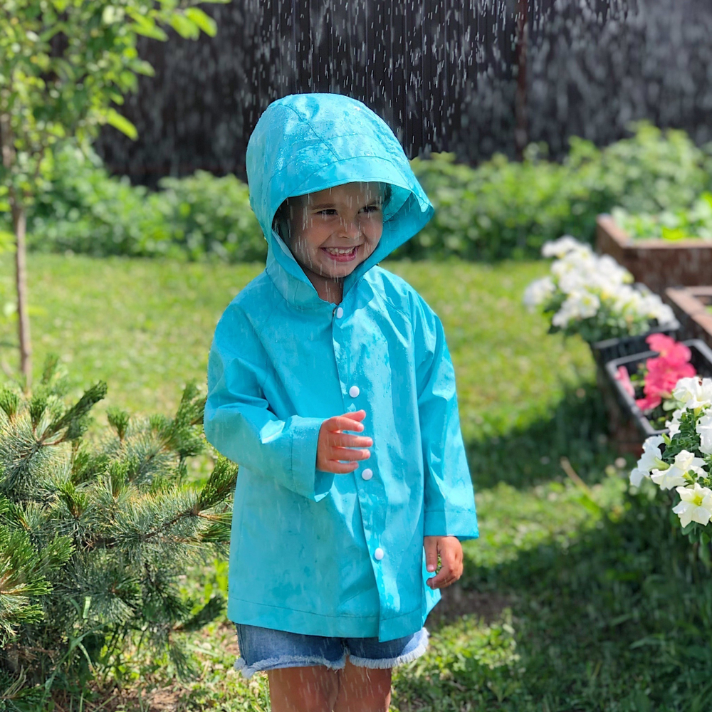 Дождевик "черепашка" (точки на голубом)