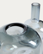 Ваза Olivet из серого стекла 32,5 см