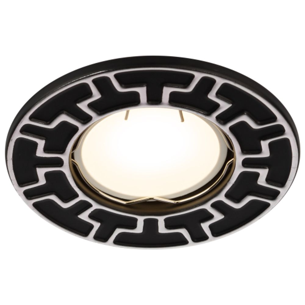 Светильник встраиваемый штампованный ЭРА ST5 CH/BK под лампу MR16 GU5.3 черный/хром