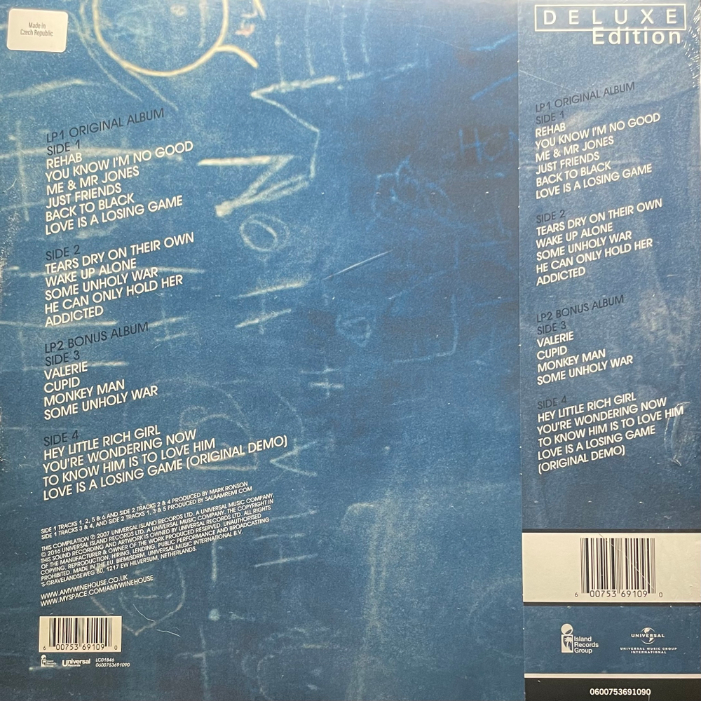 Виниловая пластинка Amy Winehouse ‎– Back To Black 2LP Deluxe LP