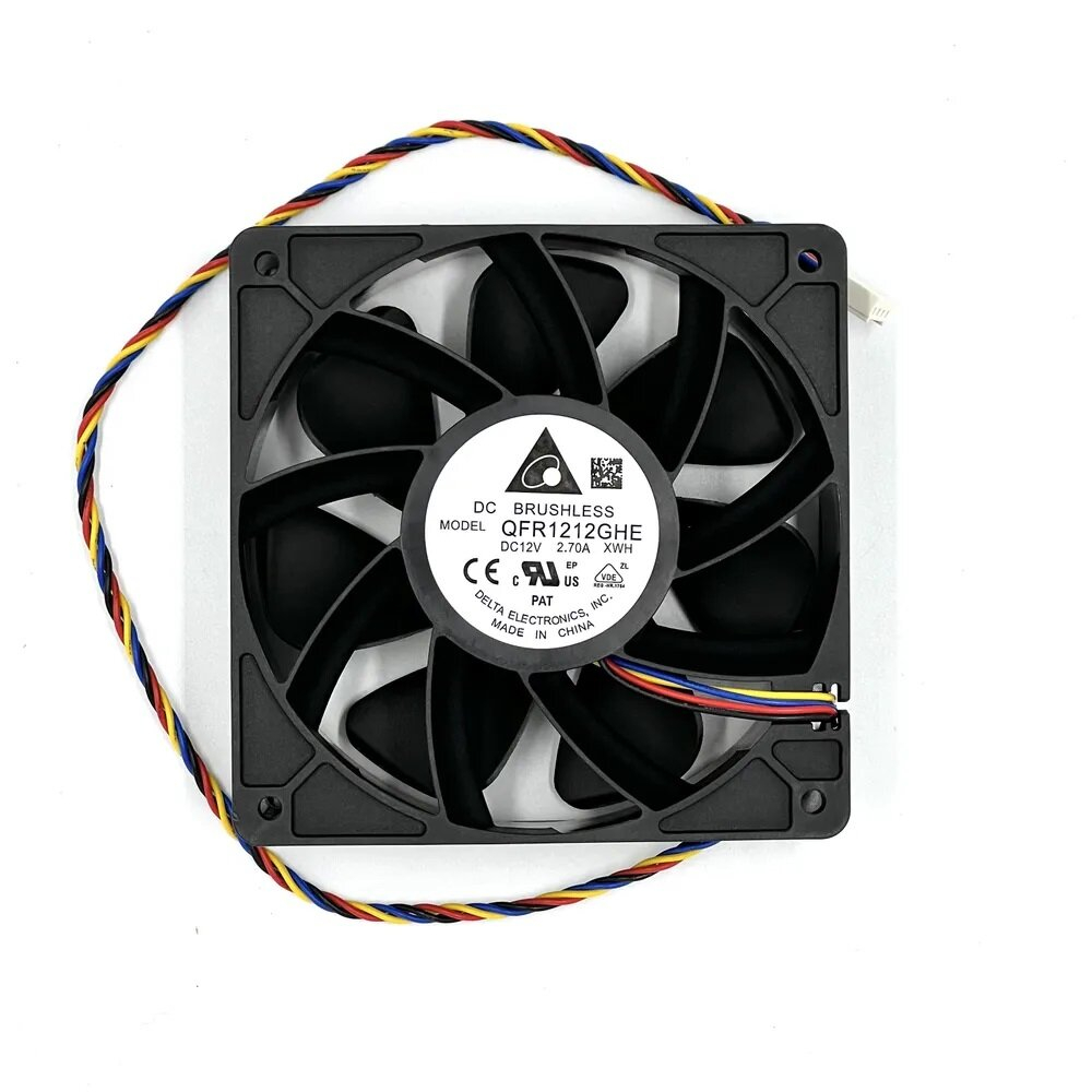 Вентилятор для корпуса DELTA QFR1212GHE 4-pin PWM 6000 об/мин 120x120x38mm