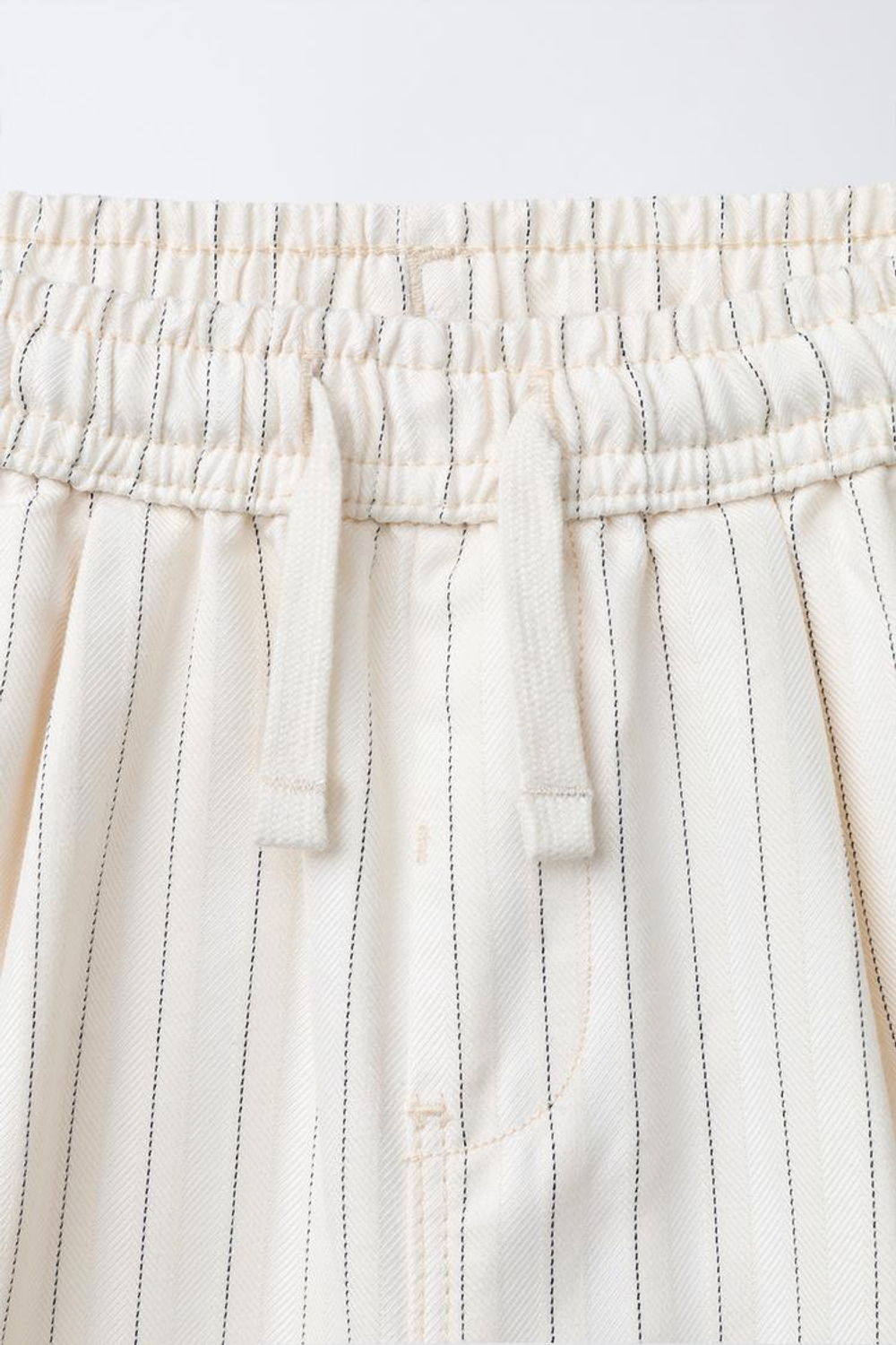 ZARA БРЮКИ В ПОЛОСКУ, ЭКРЮ